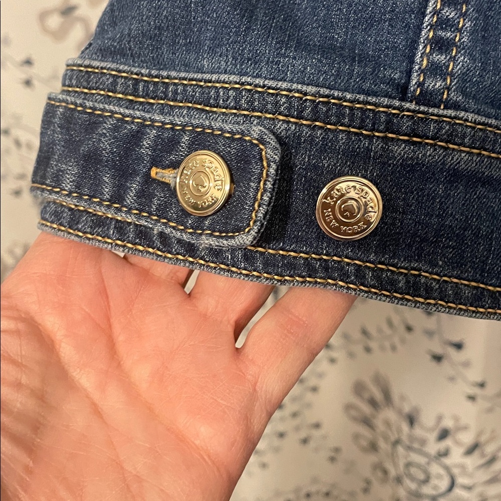 New Kate Spade Denim Jacket - Size Large - Picture 10 of 11